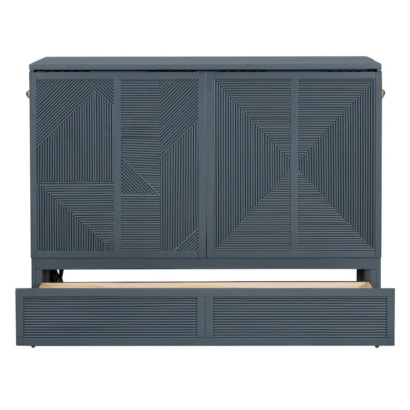 Murphy Bed with Large Drawer, USB Ports and Outlets