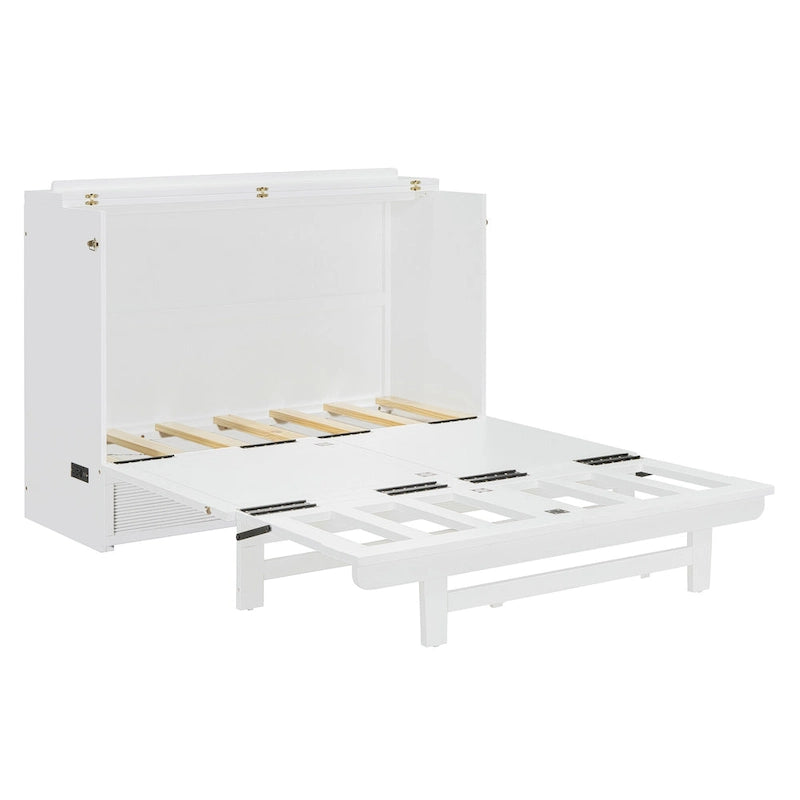 Murphy Bed with Large Drawer, USB Ports and Outlets