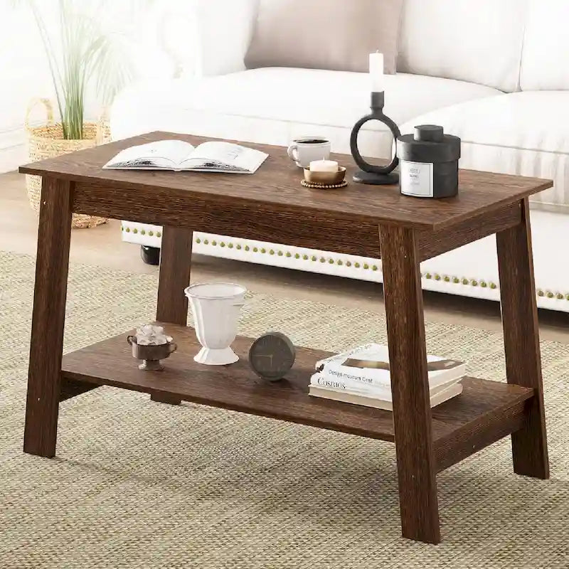 Rustic Small Coffee Table for Living Room, kItchen - N/A