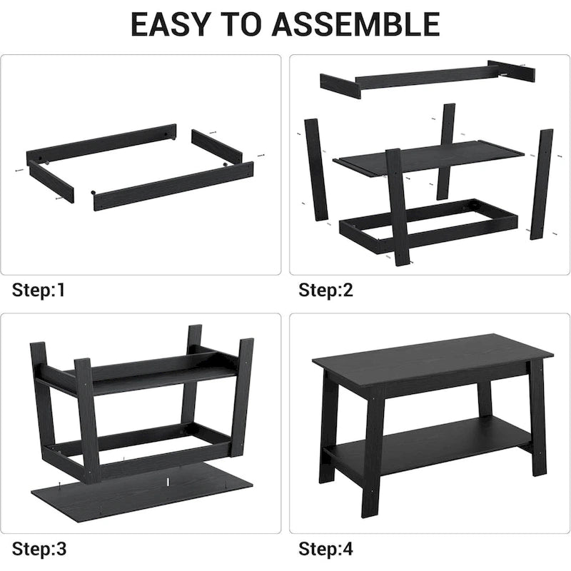 Rustic Small Coffee Table for Living Room, kItchen - N/A