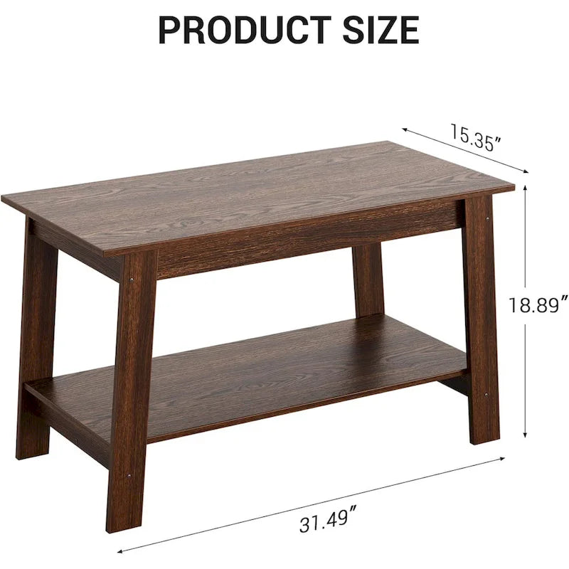 Rustic Small Coffee Table for Living Room, kItchen - N/A