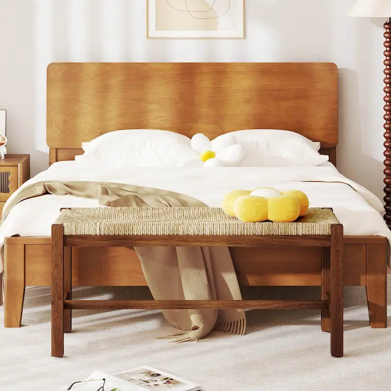 Costway 40  Long Wood Bench Indoor Dining Entryway End of Bed Bench - See Details