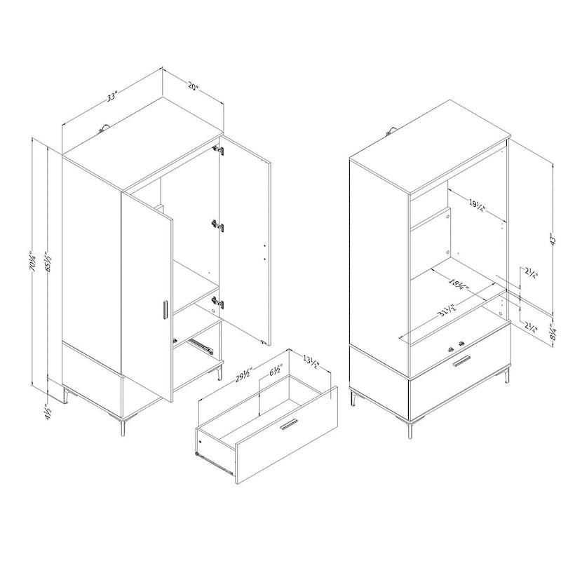 South Shore Musano Armoire