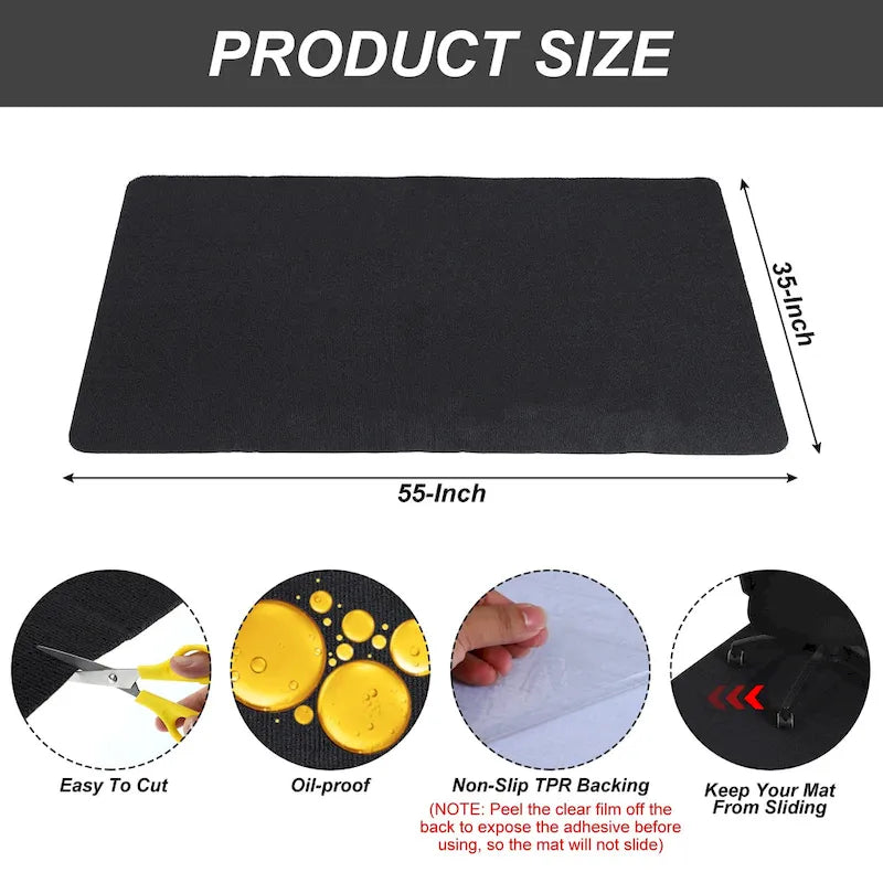 55 Inches x 35 Inches Office Chair Mat for Hardwood Floors