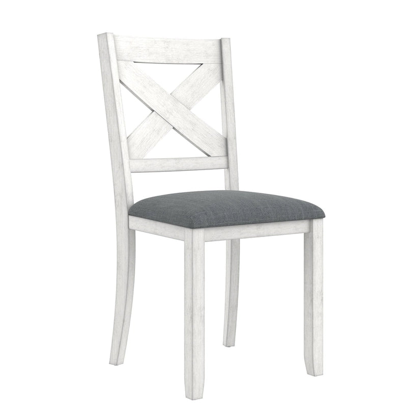 VECELO Solid Wood Dining Chairs with Linen Fabric Seating, Dining Chairs Set of 2/4/6