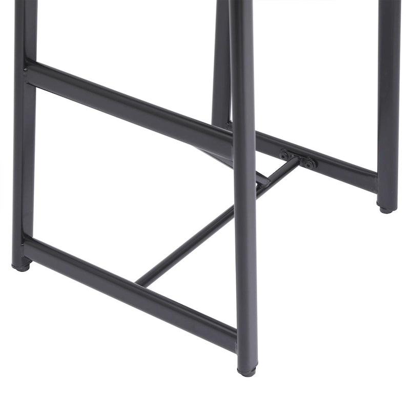 27H Barstool Set of 3 Wooden Round Bar Stools with Footrest, Easy Assembly, for Dining Room, Kitchen