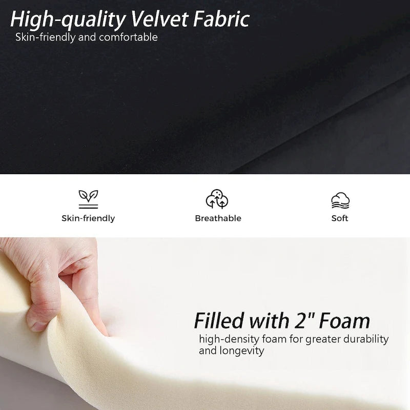 Upholstered 56 W Flip Top Storage Bench with arms