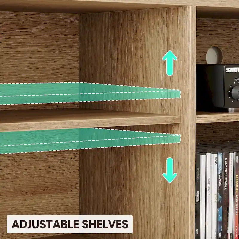 Rattan TV Stand for 65 Inch, Boho Entertainment Center with Storage and Doors - 65 inches