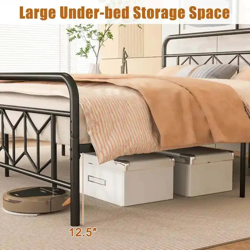 Costway Twin/Full/Queen/King Size Bed Frame Mattress Foundation with