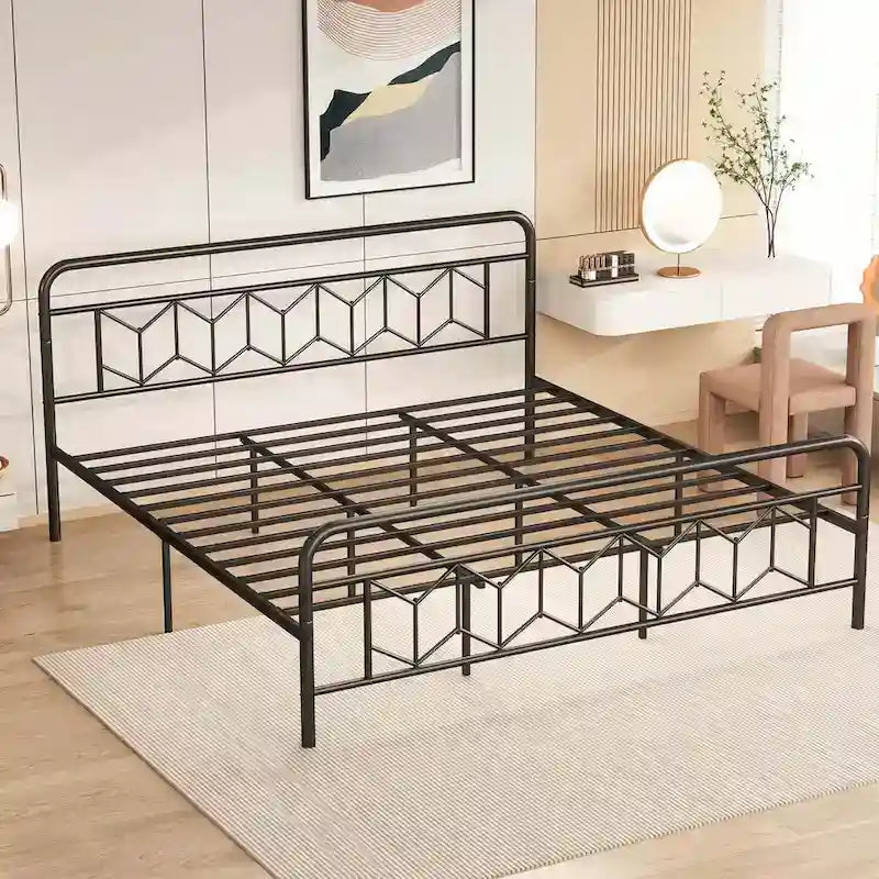 Costway Twin/Full/Queen/King Size Bed Frame Mattress Foundation with