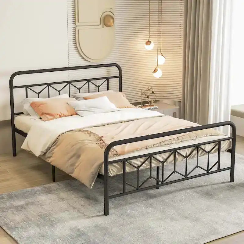 Costway Twin/Full/Queen/King Size Bed Frame Mattress Foundation with