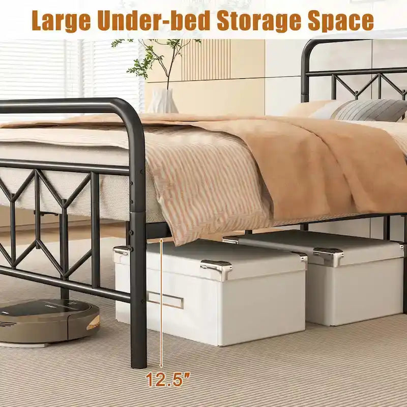 Costway Twin/Full/Queen/King Size Bed Frame Mattress Foundation with