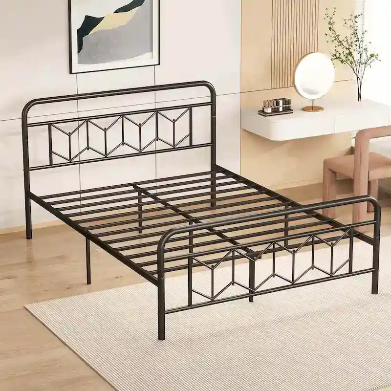Costway Twin/Full/Queen/King Size Bed Frame Mattress Foundation with