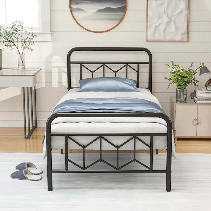 Costway Twin/Full/Queen/King Size Bed Frame Mattress Foundation with