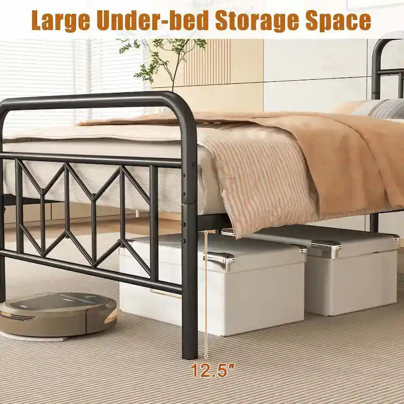 Costway Twin/Full/Queen/King Size Bed Frame Mattress Foundation with