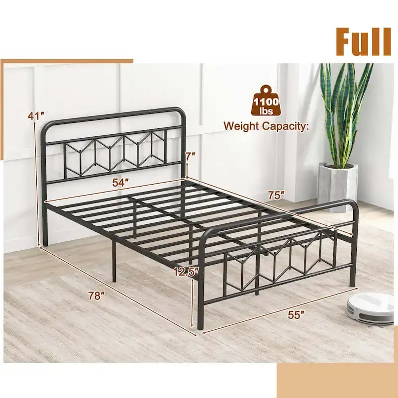 Costway Twin/Full/Queen/King Size Bed Frame Mattress Foundation with