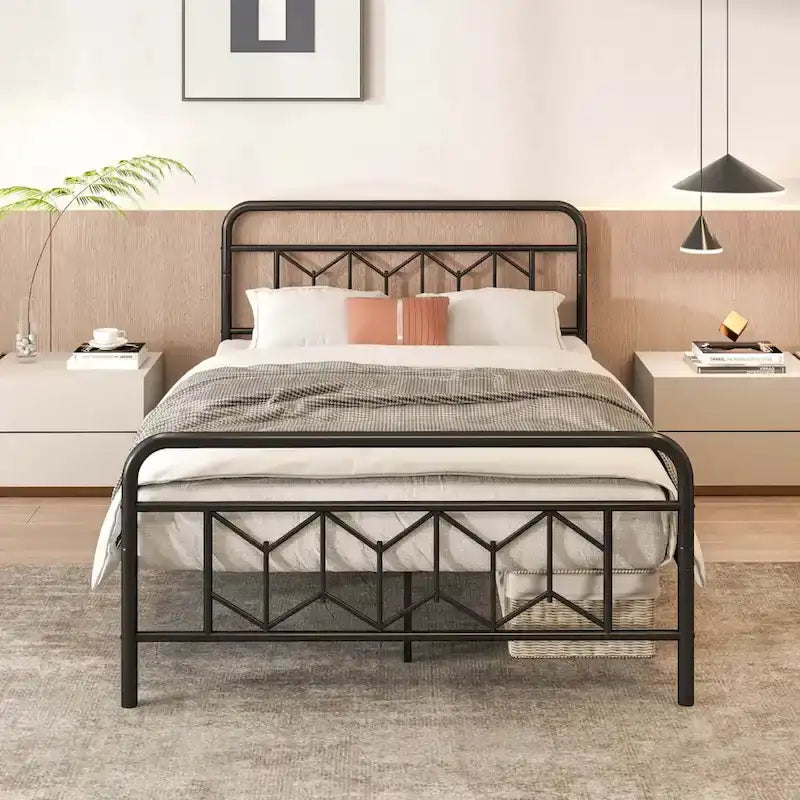 Costway Twin/Full/Queen/King Size Bed Frame Mattress Foundation with