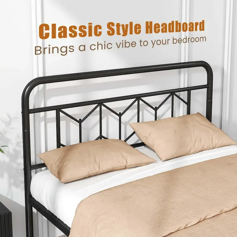 Costway Twin/Full/Queen/King Size Bed Frame Mattress Foundation with