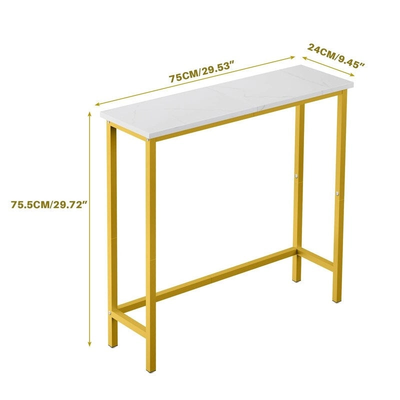 Table console étroite de 29,5 po, table de canapé fine pour couloir, chambre, salon ou hall d'entrée