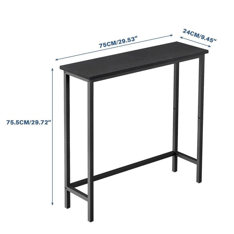 Table console étroite de 29,5 po, table de canapé fine pour couloir, chambre, salon ou hall d'entrée