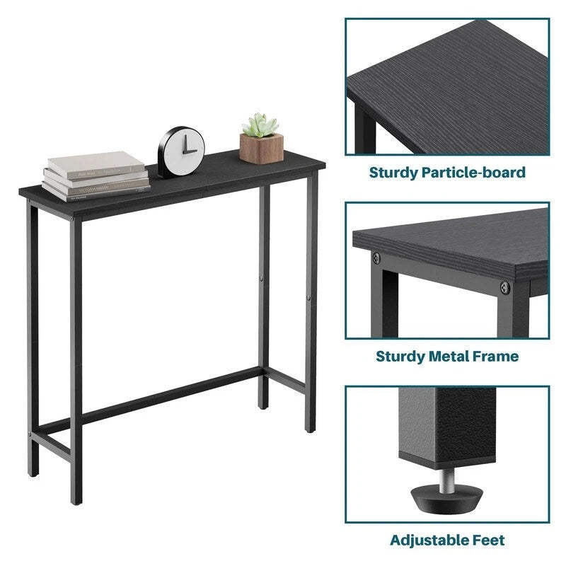 Table console étroite de 29,5 po, table de canapé fine pour couloir, chambre, salon ou hall d'entrée