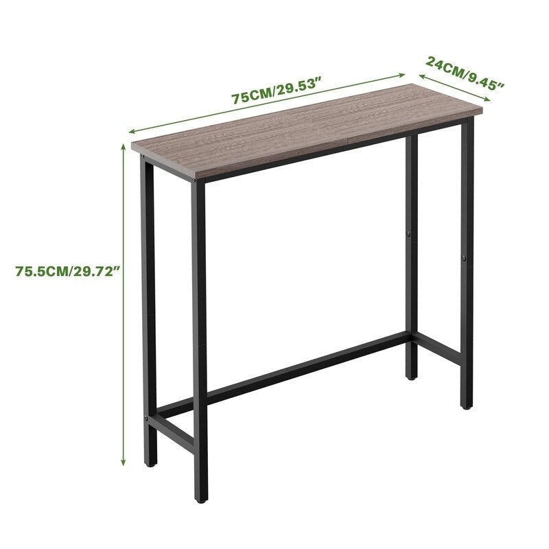Table console étroite de 29,5 po, table de canapé fine pour couloir, chambre, salon ou hall d'entrée