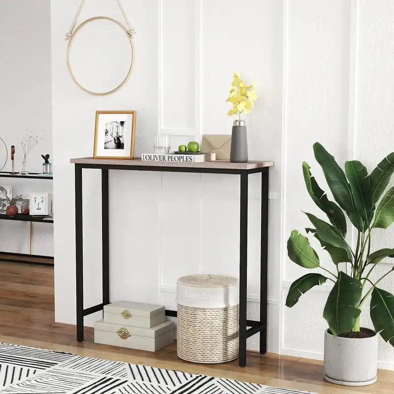 Table console étroite de 29,5 po, table de canapé fine pour couloir, chambre, salon ou hall d'entrée