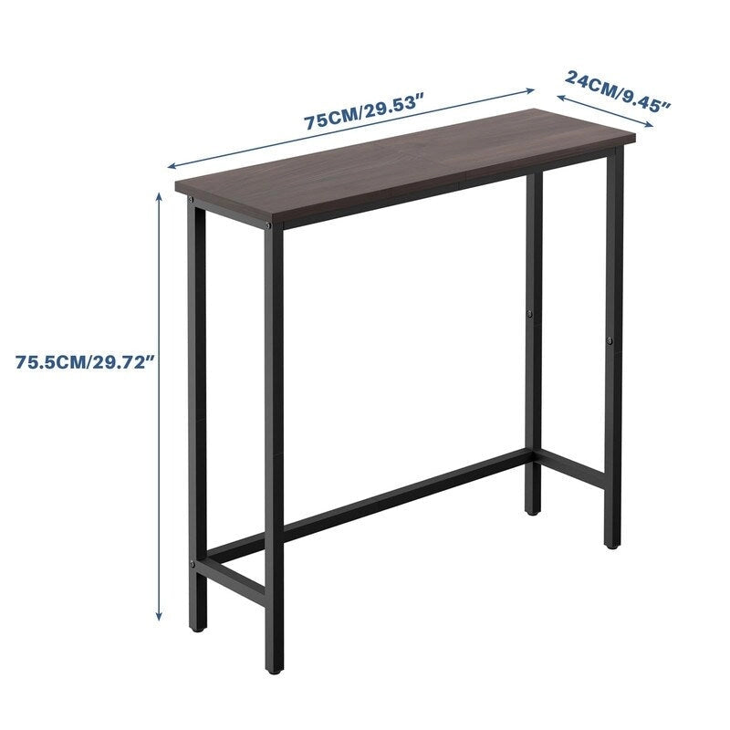 Table console étroite de 29,5 po, table de canapé fine pour couloir, chambre, salon ou hall d'entrée
