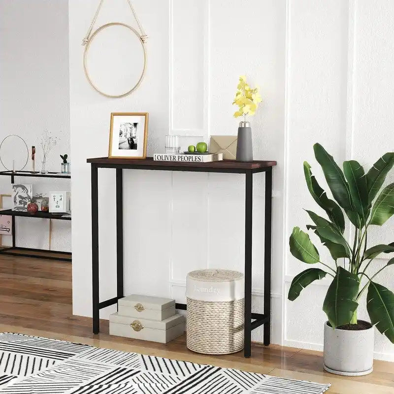 Table console étroite de 29,5 po, table de canapé fine pour couloir, chambre, salon ou hall d'entrée