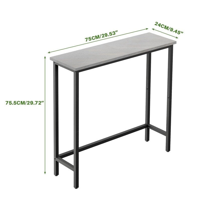 Table console étroite de 29,5 po, table de canapé fine pour couloir, chambre, salon ou hall d'entrée