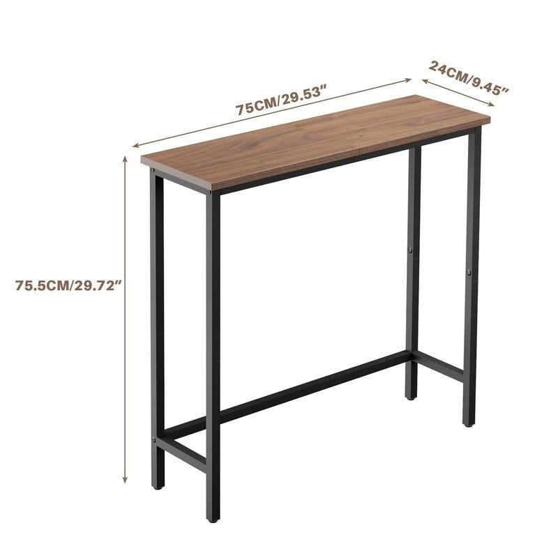 Table console étroite de 29,5 po, table de canapé fine pour couloir, chambre, salon ou hall d'entrée