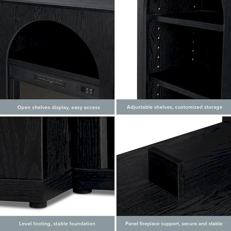 Mopio Blake Electric Fireplace Mantel TV Stand
