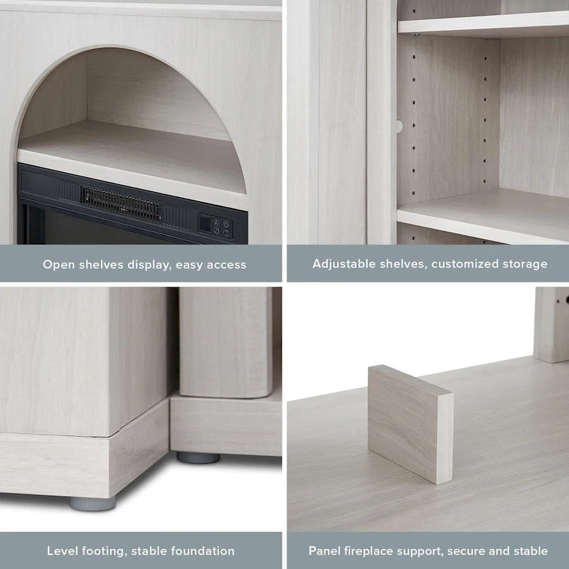 Mopio Blake Electric Fireplace Mantel TV Stand