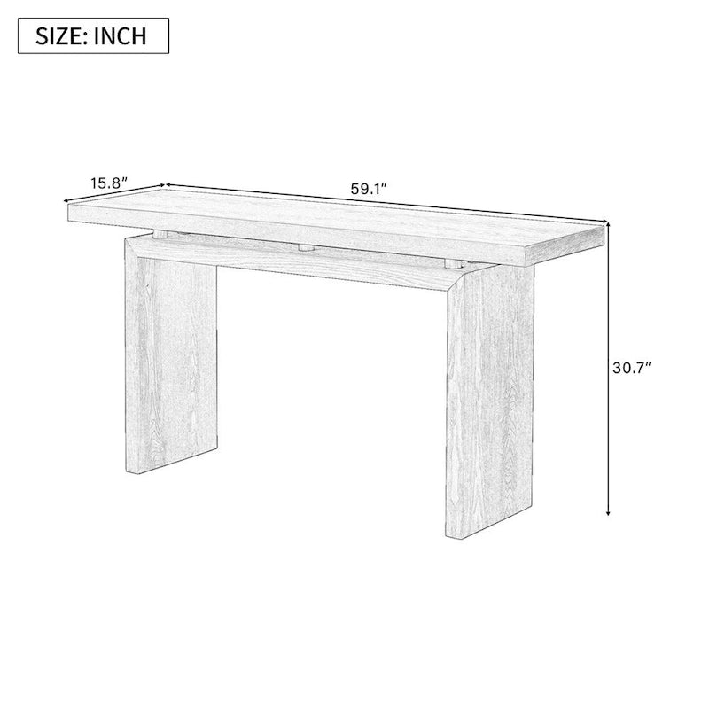 Ash Veneer Console Table, Modern Simple Style, Featuring Clever Tabletop Design, Suitable for Entryway, Hallway