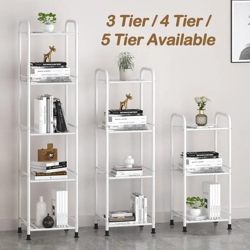 5 Tier Narrow Bathroom Shelving Unit - 13 D x 11 W x 54.7 H