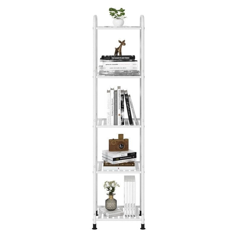 5 Tier Narrow Bathroom Shelving Unit - 13 D x 11 W x 54.7 H