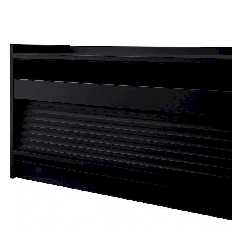 Modern TV Stand with Drawers Design and Built-in Charging Ports and Ambient LED Lighting