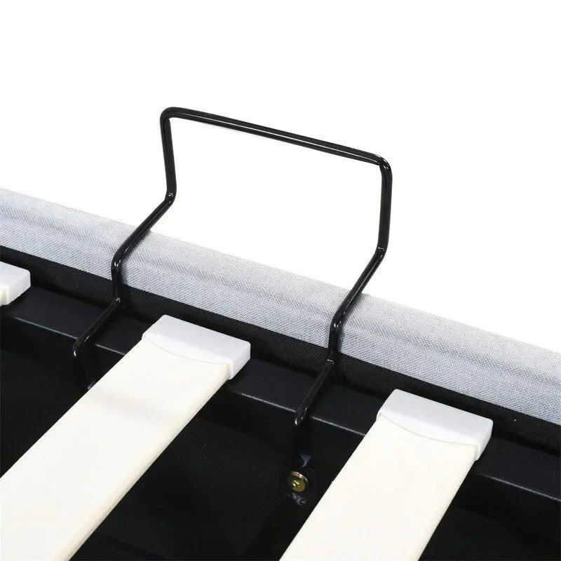 King Size Lift Up Storage Bed with Headboard and Underneath Storage, Upholstered Platform Bed with a Hydraulic Storage System