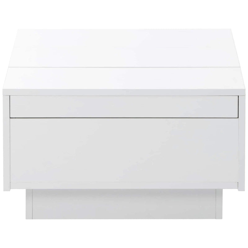 Modern Stylish Coffee Table Extendable Coffee Table with 2 Large Storage Compartments 2 Drawers, for Living Room