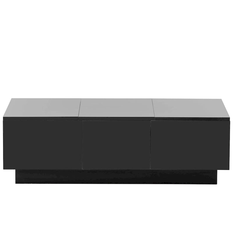 Modern Stylish Coffee Table Extendable Coffee Table with 2 Large Storage Compartments 2 Drawers, for Living Room