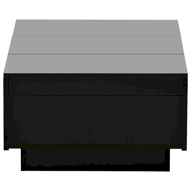 Modern Stylish Coffee Table Extendable Coffee Table with 2 Large Storage Compartments 2 Drawers, for Living Room