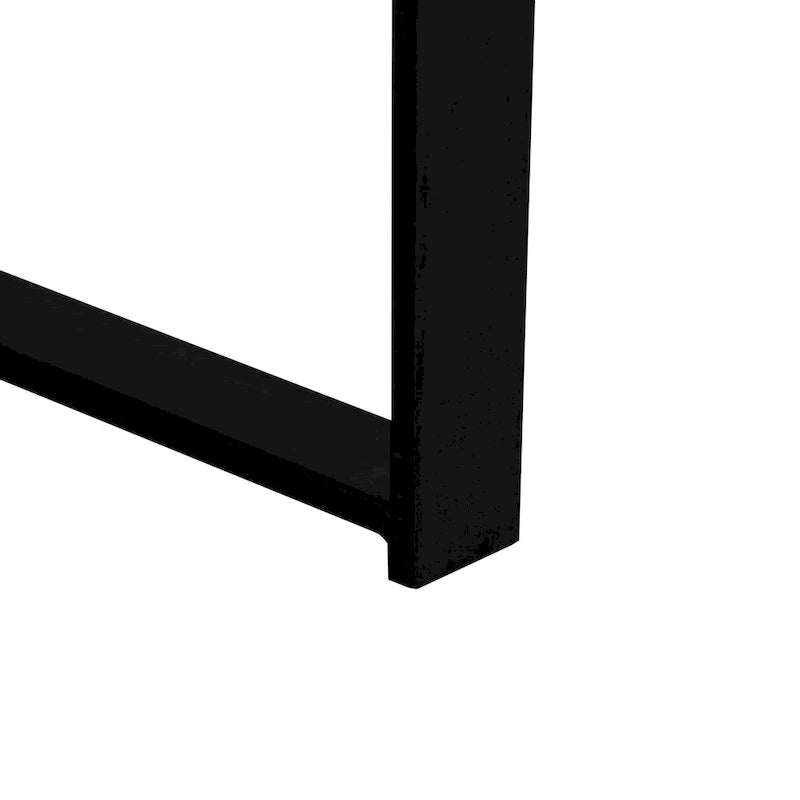 Modern Retro Stitching Round Coffee Table With Fir Wood Tabletop Black Cross Leg Base, for Living Room