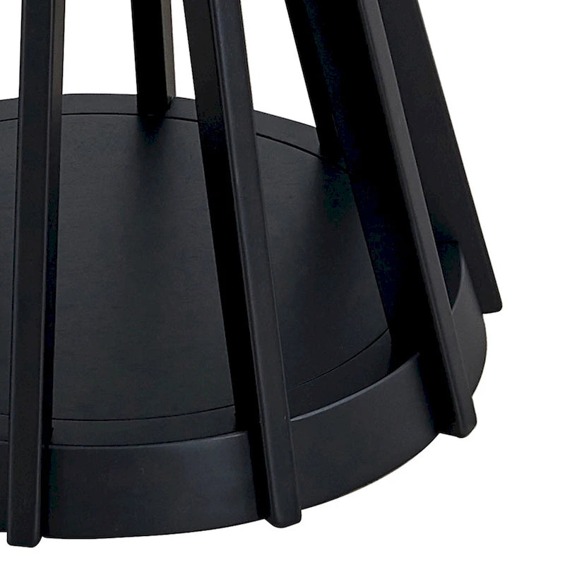 5 Pcs Solid Wood Dining Table Set, Round Kitchen Furniture Set with Wooden Pedestal Kitchen Table and 4 Upholstered Chairs