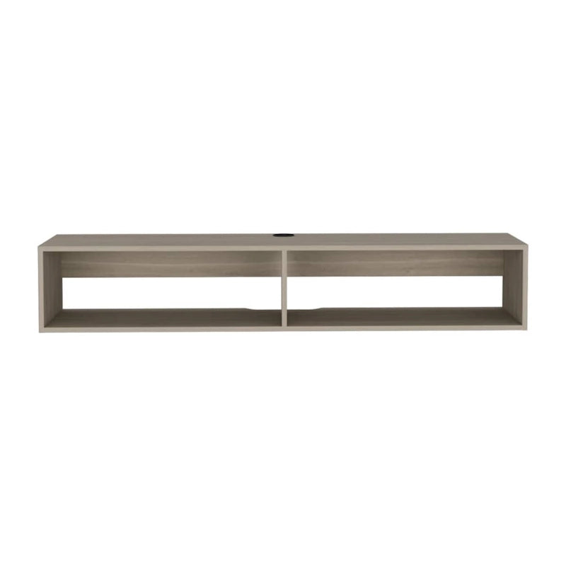 Modern TV Console Wall Mounted 59  Floating Media Stand with Shelves and Cable Management - 10.4H x 59.1W x 12.6D