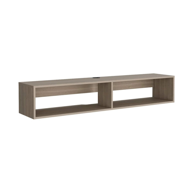 Modern TV Console Wall Mounted 59  Floating Media Stand with Shelves and Cable Management - 10.4H x 59.1W x 12.6D