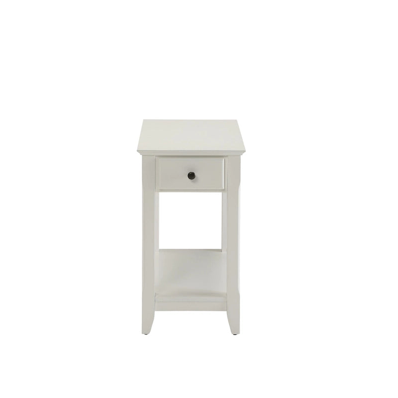 Space Saving Rectangular 23 Wooden Side End Table with Two Storage Shelve and One Drawer for Living Room - 13 L X 22 W x 23 H