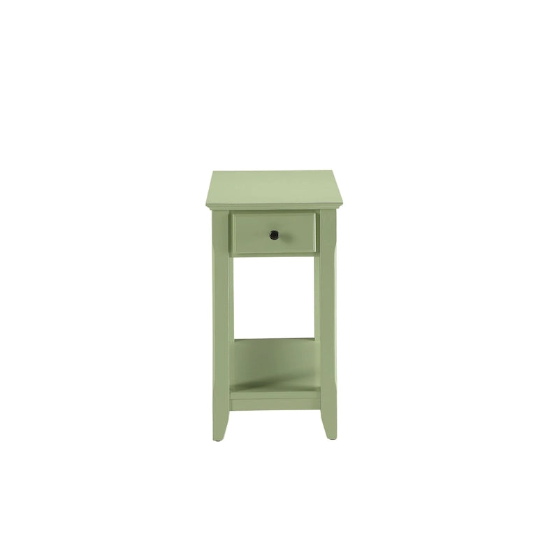 Space Saving Rectangular 23 Wooden Side End Table with Two Storage Shelve and One Drawer for Living Room - 13 L X 22 W x 23 H