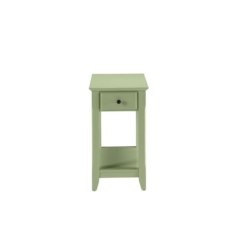 Space Saving Rectangular 23 Wooden Side End Table with Two Storage Shelve and One Drawer for Living Room - 13 L X 22 W x 23 H