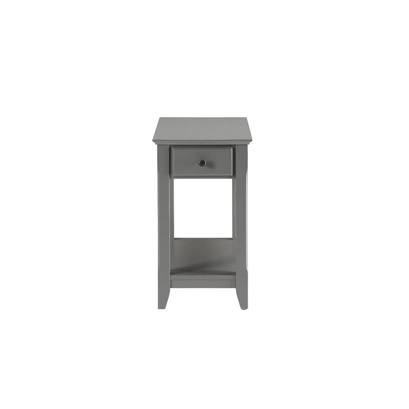 Space Saving Rectangular 23 Wooden Side End Table with Two Storage Shelve and One Drawer for Living Room - 13 L X 22 W x 23 H