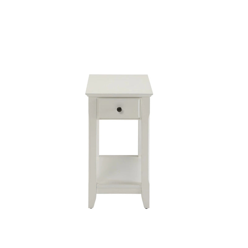 Space Saving Rectangular 23 Wooden Side End Table with Two Storage Shelve and One Drawer for Living Room - 13 L X 22 W x 23 H